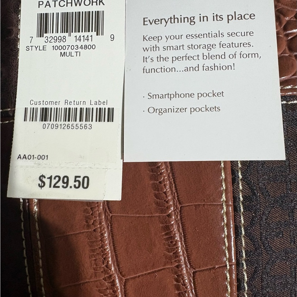 Giani Bernini Patchwork Tote NWT - image 12